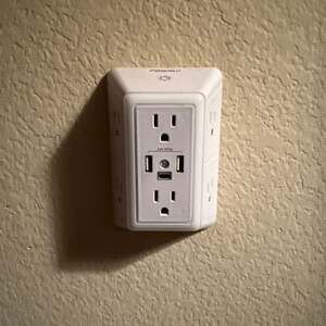 USB Wall Charger, 6-Outlet Extender with 3 USB Ports